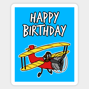 Happy Birthday Plane Magnet